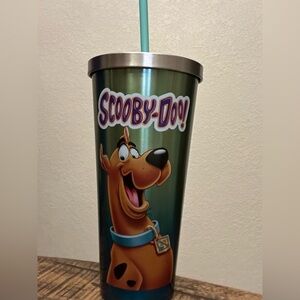 Scooby Doo Stainless Steel Tumbler, 24 oz Insulated Travel Cup with Straw